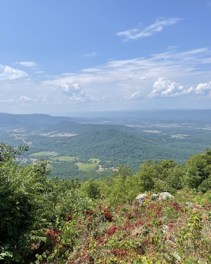 Blue Ridge valley view from Shenandoah